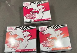 Pokemon TCG White Flare ETB (Lot of 3) Factory Sealed - Image 1