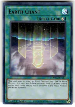 Earth Chant MP22-EN251 2022 Tin of the Pharaoh's Gods 1st Edition NM YUgioh - Image 1