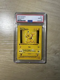 Pokemon TCG Thicc Pikachu PSA 10 CUSTOM PROMO MEME CARD limited slab - Image 1