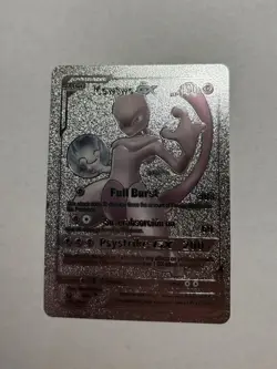Mewtwo GX Silver Foil Fan Art Display Card Full Burst 490 HP NM/M - Image 1