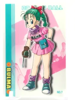 Bulma DRAGON BALL Gumi Card TCG MORINAGA Vintage Japan very rare No.7 - Image 1