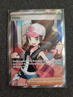 Hilda 164/086 NM Holo Ultra Rare White Flare Full Art Pokemon Card TCG English - Image 1