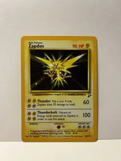 Pokemon Zapdos TCG Card WOTC Base Set 20/130 Unlimited Holo Rare - Image 1