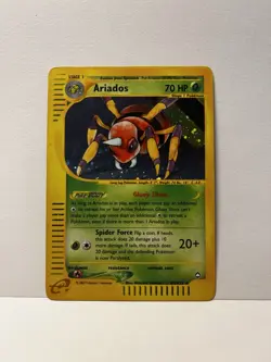Pokemon TCG Ariados Aquapolis Holo Foil Card #H3/H32 LP/MP 2002 WOTC - Image 1