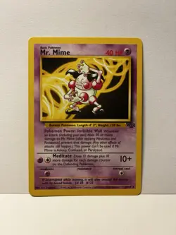 Pokemon TCG Mr. Mime Jungle Card 22/64 Unlimited Rare - Image 1