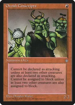 MTG - Orcish Conscripts - Ice Age - X1 - (NM) - - Image 1