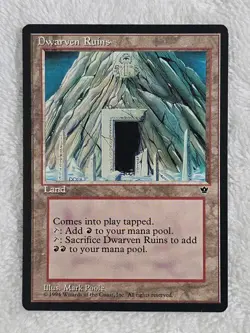 MTG Dwarven Ruins - Fallen Empires (FEM) 1994 Magic The Gathering Card Rare NM - Image 1