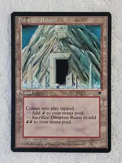 MTG Dwarven Ruins - Fallen Empires (FEM) 1994 Magic The Gathering Card Rare NM - Image 2