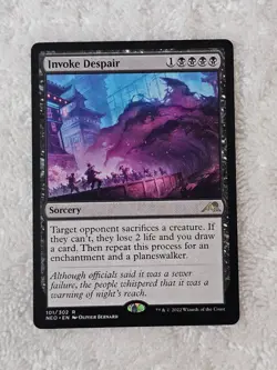 MTG Invoke Despair #101 Kamigawa: Neon Dynasty Magic Gathering Card Rare NM - Image 2