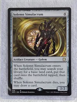MTG Solemn Simulacrum - Adventures in the Forgotten Realms #216 Card Rare NM - Image 4