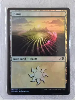MTG Plains FOIL #283 Kamigawa Neon Dynasty Magic Gathering Card Land NM - Image 4
