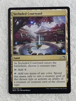 MTG Secluded Courtyard #275 Kamigawa Neon Dynasty Magic Card U NM - Image 1
