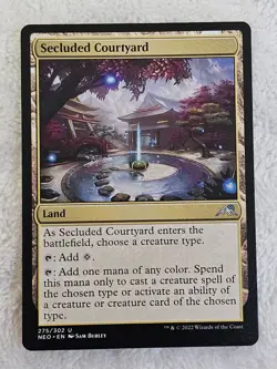 MTG Secluded Courtyard #275 Kamigawa Neon Dynasty Magic Card U NM - Image 1