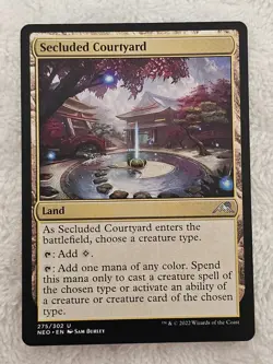 MTG Secluded Courtyard #275 Kamigawa Neon Dynasty Magic Card U NM - Image 2