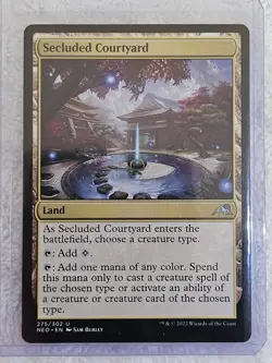 MTG Secluded Courtyard #275 Kamigawa Neon Dynasty Magic Card U NM - Image 4