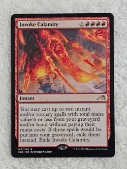 MTG Invoke Calamity #147 Kamigawa Neon Dynasty Magic Card Rare NM - Image 1