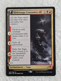 MTG Hidetsugu Consumes All #221 Kamigawa Neon Dynasty Magic Card Mythic NM - Image 1