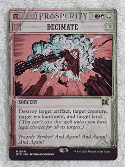 MTG Decimate Outlaws of Thunder Junction (OTP) #41 Magic Card Rare NM - Image 1