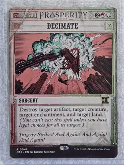 MTG Decimate Outlaws of Thunder Junction (OTP) #41 Magic Card Rare NM - Image 4