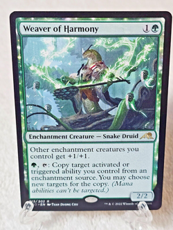 MTG Weaver of Harmony Kamigawa Neon Dynasty #213 Magic Gathering Card Rare NM - Image 1