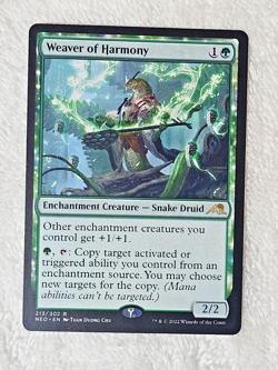 MTG Weaver of Harmony Kamigawa Neon Dynasty #213 Magic Gathering Card Rare NM - Image 2