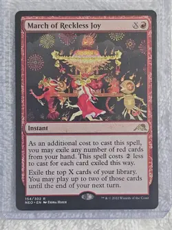 MTG March of Reckless Joy #154 Kamigawa: Neon Dynasty Magic Card Rare NM - Image 4