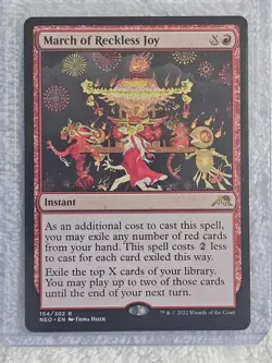 MTG March of Reckless Joy #154 Kamigawa: Neon Dynasty Magic Card Rare NM - Image 5