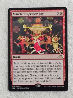 MTG March of Reckless Joy #154 Kamigawa: Neon Dynasty Magic Card Rare NM - Image 2