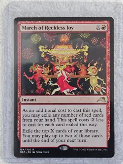MTG March of Reckless Joy #154 Kamigawa: Neon Dynasty Magic Card Rare NM - Image 4
