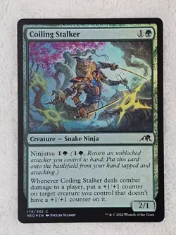 MTG Coiling Stalker FOIL #179 Kamigawa Neon Dynasty Magic Gathering Card NM - Image 1
