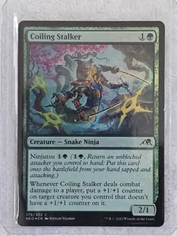 MTG Coiling Stalker FOIL #179 Kamigawa Neon Dynasty Magic Gathering Card NM - Image 4
