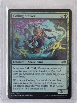 MTG Coiling Stalker FOIL #179 Kamigawa Neon Dynasty Magic Gathering Card NM - Image 5