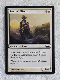 MTG Sentinel Sliver #30 Magic 2014 (M14) Magic the Gathering Card NM - Image 1