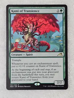 MTG Kami of Transience #197 Kamigawa Neon Dynasty Magic Card Rare NM - Image 1