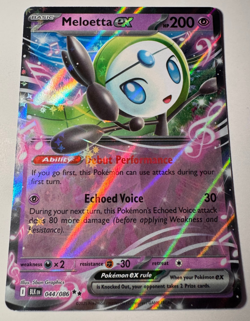 Meloetta EX 044/086 S&V Black Bolt Double Rare Holo Pokemon TCG Card Mint - Image 3