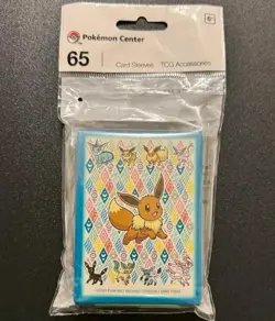 Pokemon Center Eevee Prismatic Eeveelution Card Sleeves 65 COUNT ~ US SELLER - Image 1