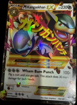 2014 POKEMON XY FLASHFIRE ULTRA RARE #109 M KANGASKHAN EX PSA 10 - Image 1