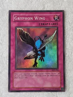 YuGiOh TCG Gryphon Wing - Starter Deck: Pegasus (SDP) SDP-050 Super Rare LP - Image 1