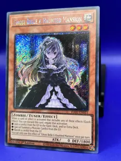 Yugioh Ghost Belle & Haunted Mansion RA01-EN011 Platinum Secret Rare 1st Ed NM - Image 2