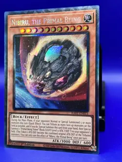 Yugioh #RA01-EN015 Nibiru, the Primal Being 1st Ed Prismatic Ultimate Rare NM - Image 2