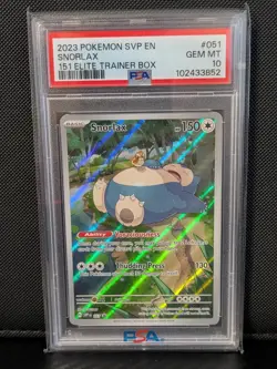 Snorlax #051 Holo | Pokemon Black Star Promo 151 ETB | PSA 10 GEM MT Graded Card - Image 1