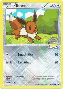 Eevee - 84/108 - City Championships Crosshatch Holo Promo Rare Pokemon Card - NM - Image 1