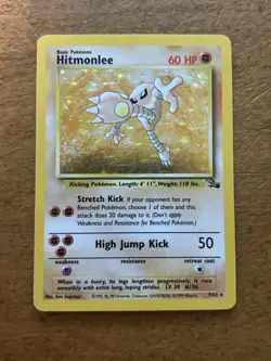 Hitmonlee 7/62 Fossil Holo Pokemon Card Mp - Image 1