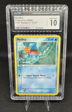 Pokemon TCG Mudkip Card 11/17 Pop Series 4 Common LP Condition - Image 1
