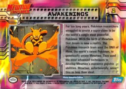 AWAKENINGS #2 - BLUE LOGO - Mewtwo Strikes Back TOPPS POKEMON CARD - NM/LP - Image 2