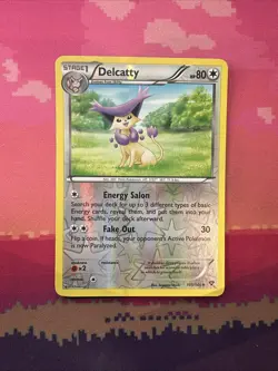 Pokemon Card Delcatty XY Base Set Reverse Holo 105/146 Near Mint - Image 1