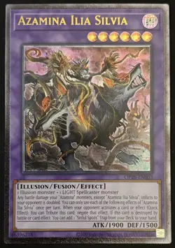 Yugioh Trading Card; Ultimate Rare Azamina Ilia Silvia (OP28-EN003). - Image 1