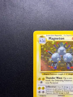 Pokemon Card Magneton 9/102 Holo Rare Base Set 1999 Vintage 1999 WOTC - NM/EX - Image 2