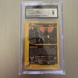 CGC 9 Umbreon Pokemon Card Aquapolis 41/147 2003 Edition - Image 1