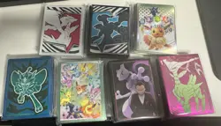 New Pokemon ETB Card Sleeves (65ct) - Lot Of 7 Packs - Various Designs Unopened - Image 1
